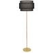 Decker 62.63 inch 150.00 watt Modern Brass Floor Lamp Portable Light in Raven Black