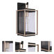 Metalwork 1 Light 15 inch Midnight/Satin Brass Outdoor Wall Lantern