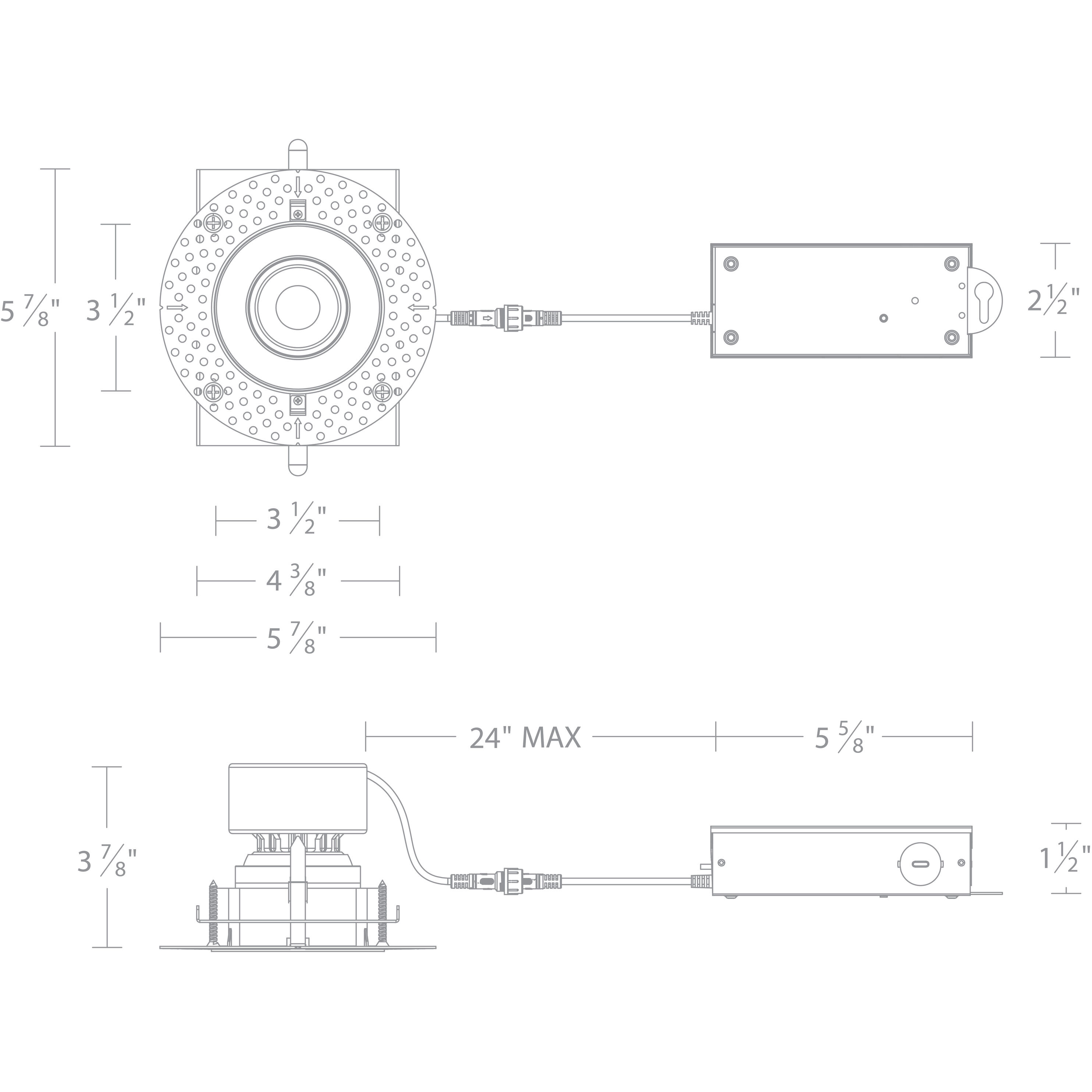 Kenric LED White Recessed Lighting in 2700-3000-3500-4000-5000K, WAC Limited