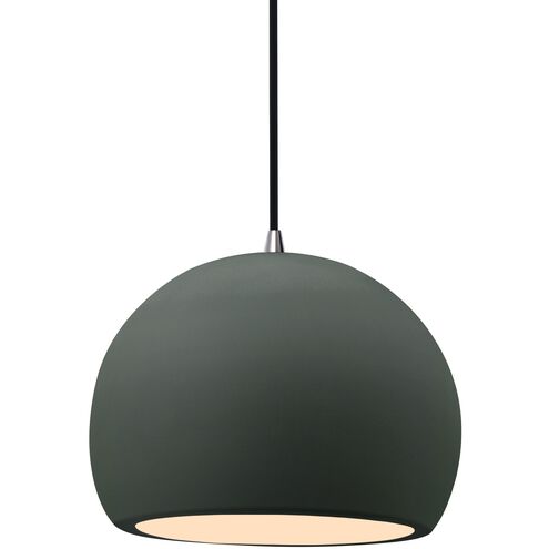 Radiance 1 Light 7 inch Pewter Green and Brushed Nickel Pendant Ceiling Light