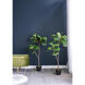 Potted Fiddle Leaf Tree Napoleon Bronze with Distressed Gold Leaf Faux Fiddle Leaf Tree