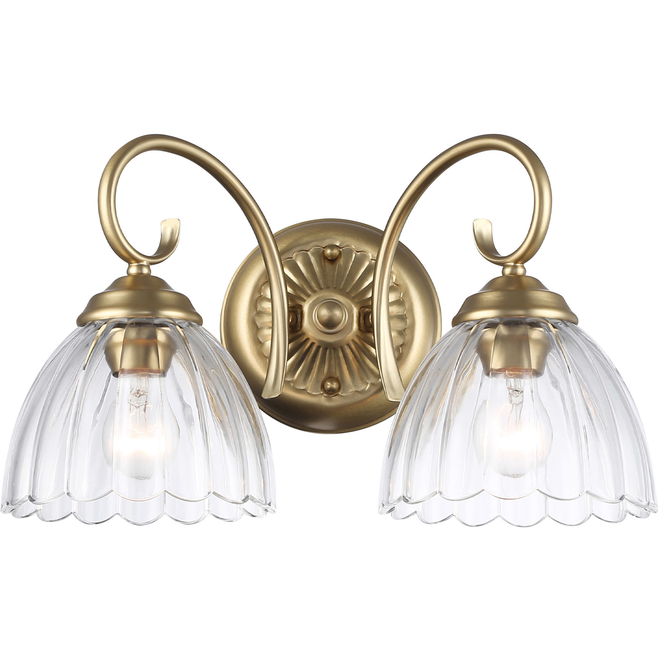 Audra Vanity Wall Light in Brushed Champagne Brass