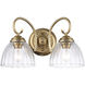 Audra Vanity Wall Light in Brushed Champagne Brass