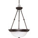 Brentwood 3 Light 15 inch Old Bronze Pendant Ceiling Light