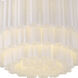 Addis 16 Light 32 inch Polished Chrome Flush Ceiling Light in Tronchi Glass White
