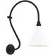Thomas O'Brien Academy Barn Light LED 24 inch Matte Black Larrabee Barn Light in 9" White Conical Savannah Shade