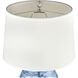 Livingstone 25 inch 150 watt Blue with Clear Table Lamp Portable Light