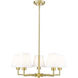 Leila 5 Light 26 inch Luxe Gold Chandelier Ceiling Light