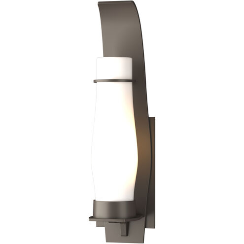Sea Coast 1 Light 18.6 inch Coastal Dark Smoke Outdoor Sconce in Opal
