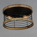 Homestead 2 Light 15 inch Driftwood and Black Semi-Flush Mount Ceiling Light
