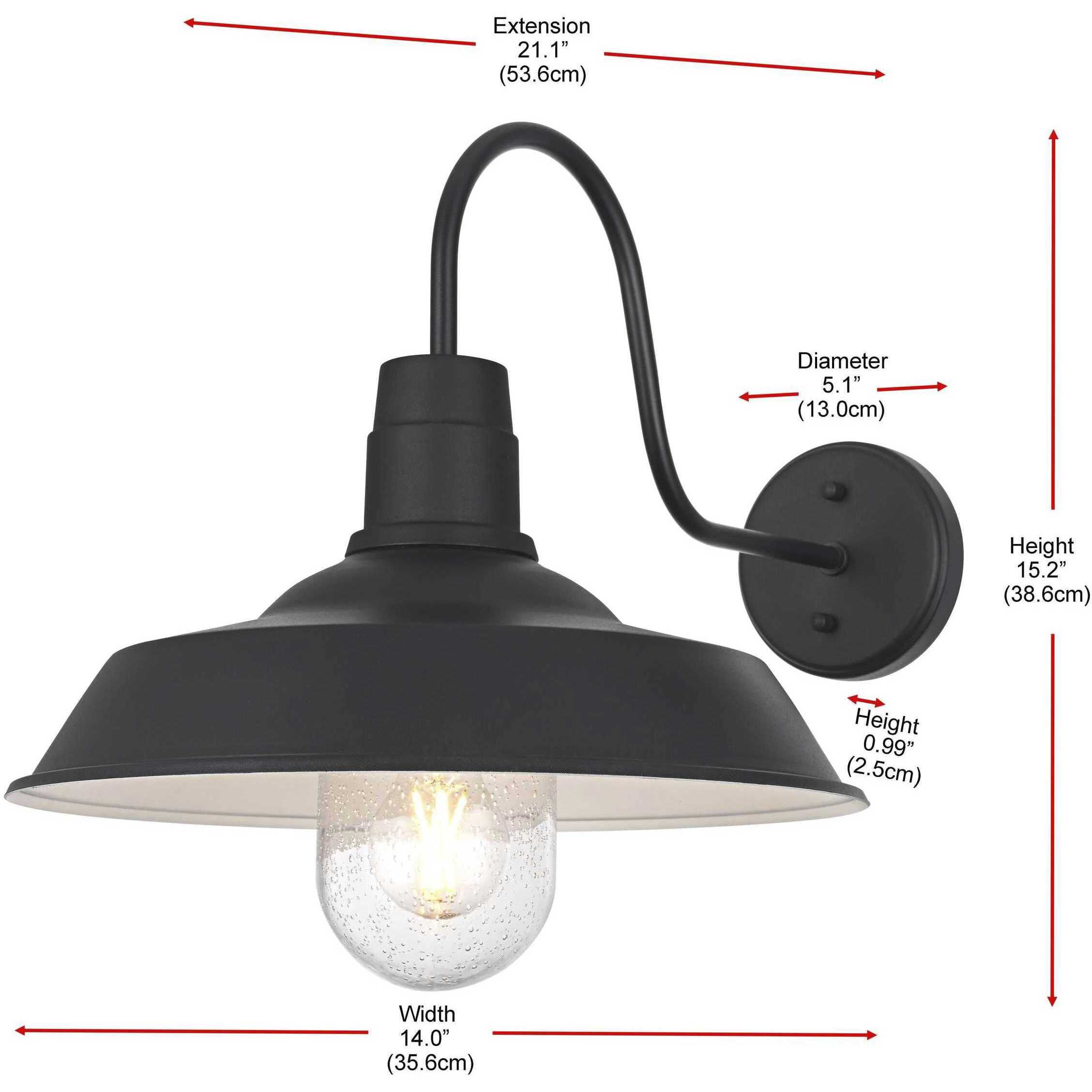 Rayan 1 Light 15 inch Black Outdoor Wall Sconce