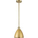 Ballston Dome 1 Light 8 inch Satin Gold Pendant Ceiling Light