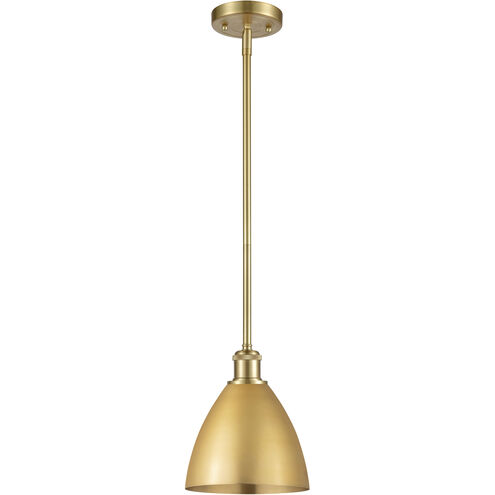 Ballston Dome 1 Light 8 inch Satin Gold Pendant Ceiling Light