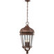 Harrison 4 Light 12 inch Vintage Rust Outdoor Chain Hung Lantern, The Great Outdoors