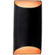Ambiance LED 5.5 inch Carbon Matte Black and Champagne Gold ADA Wall Sconce Wall Light