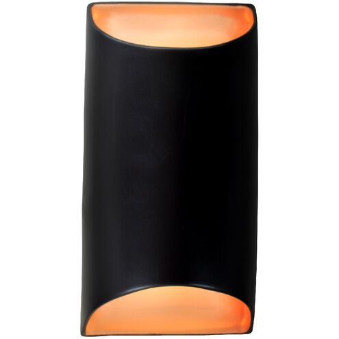 Ambiance LED 5.5 inch Carbon Matte Black and Champagne Gold ADA Wall Sconce Wall Light