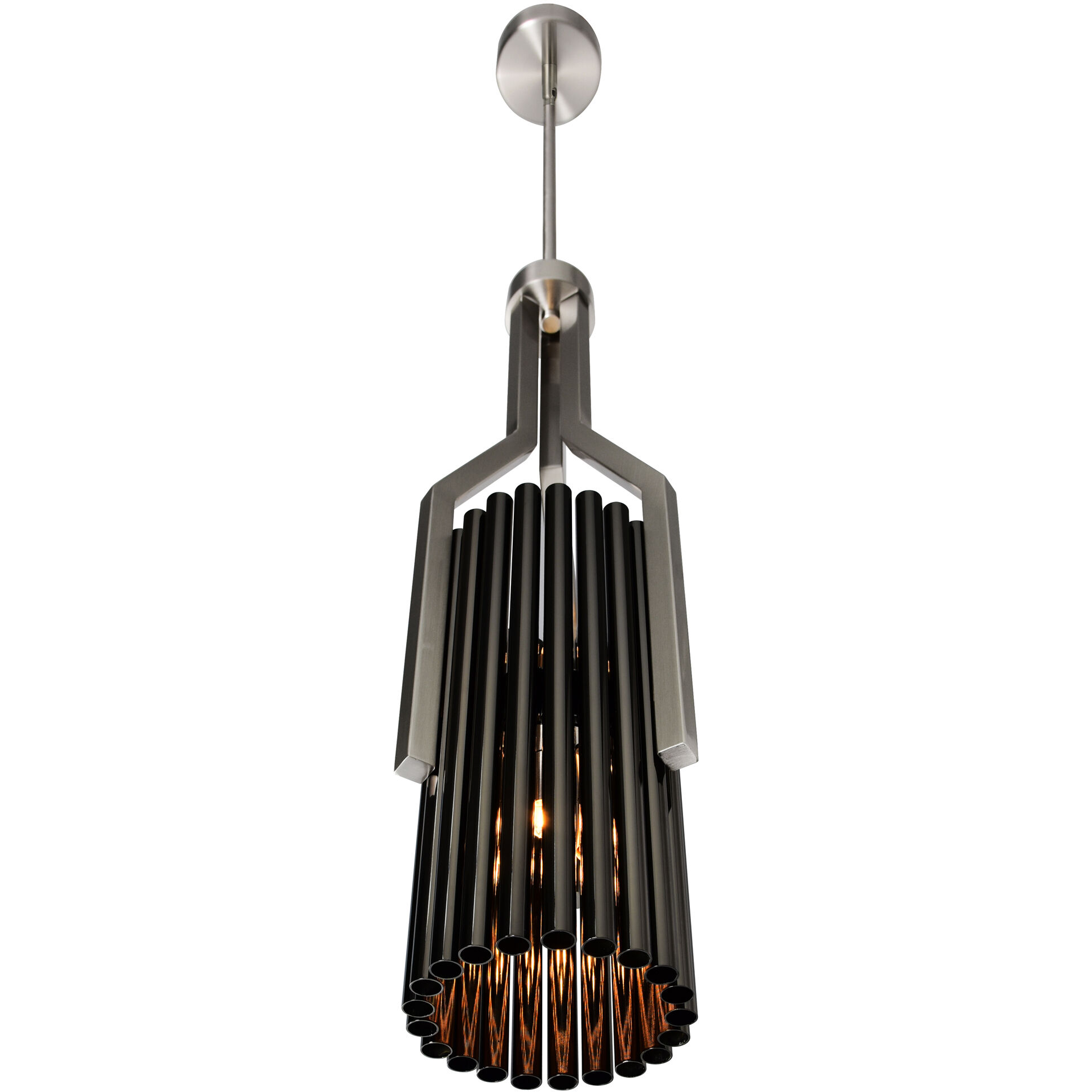 Fermont LED 8 inch Stain Nickel and Pearl Black Mini Pendant Ceiling Light