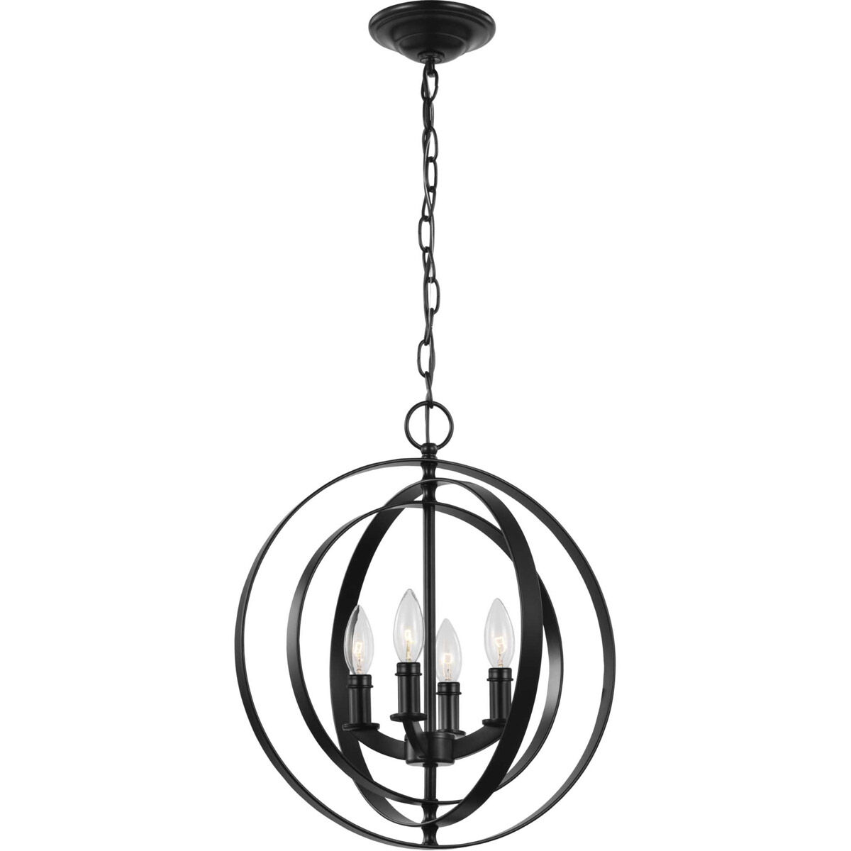 Equinox 4 Light Matte Black Pendant Ceiling Light