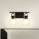 Mansfield 2 Light 16 inch Matte Black Vanity Light Wall Light
