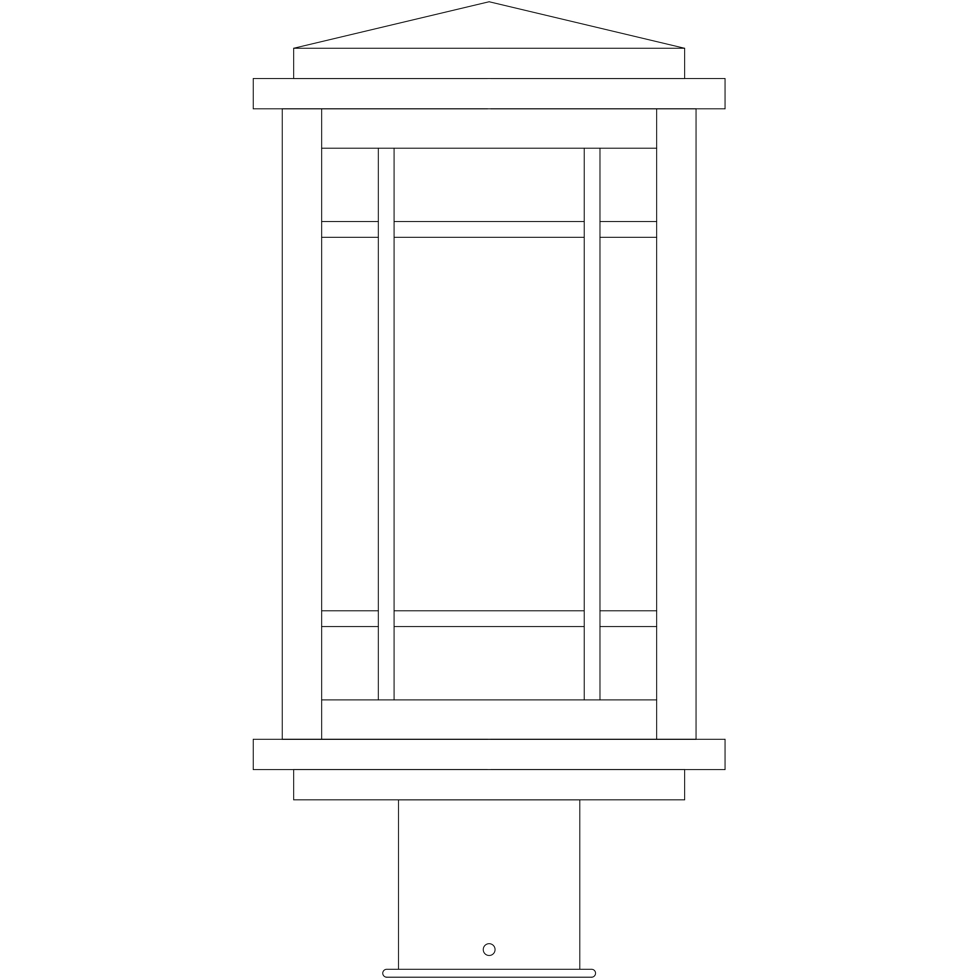 Avenue 1 Light 12.75 inch Antique Copper Post Mount in White Opalescent