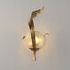 Firenze 1 Light 7.5 inch Gold Leaf Wall Sconce Wall Light in Clear Ribbed