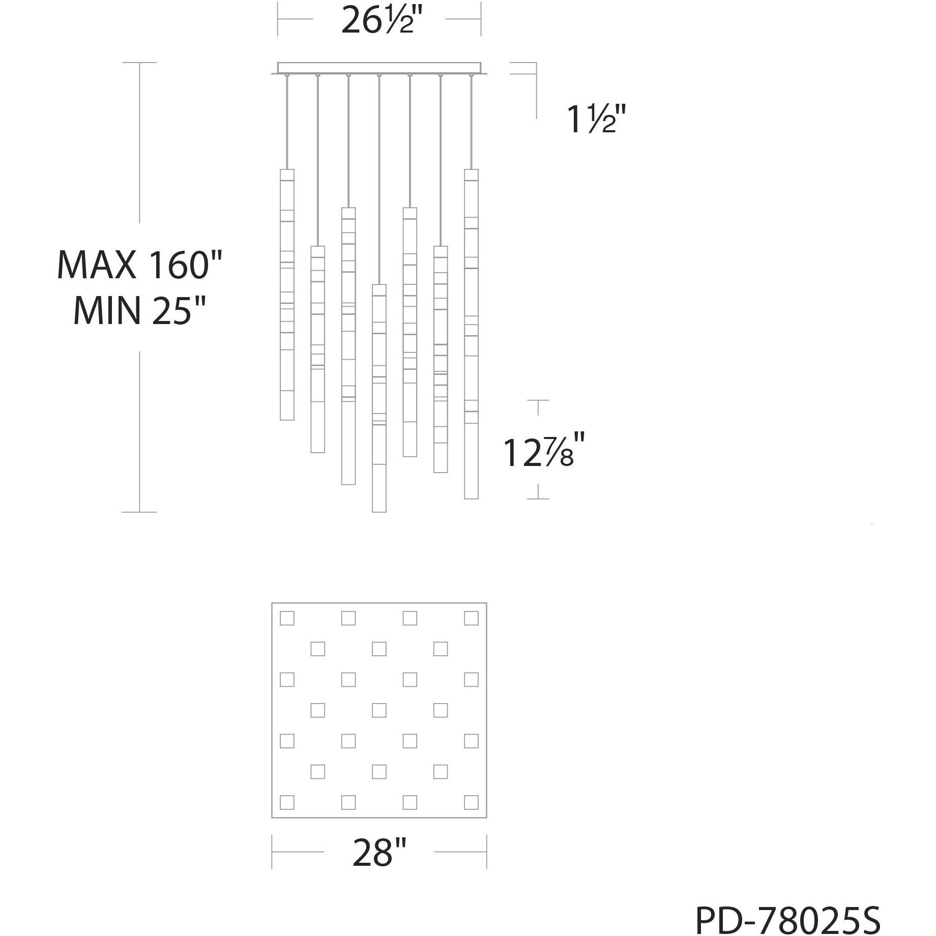Minx 25 Light 28 inch Aged Brass Multi-Light Pendant Ceiling Light