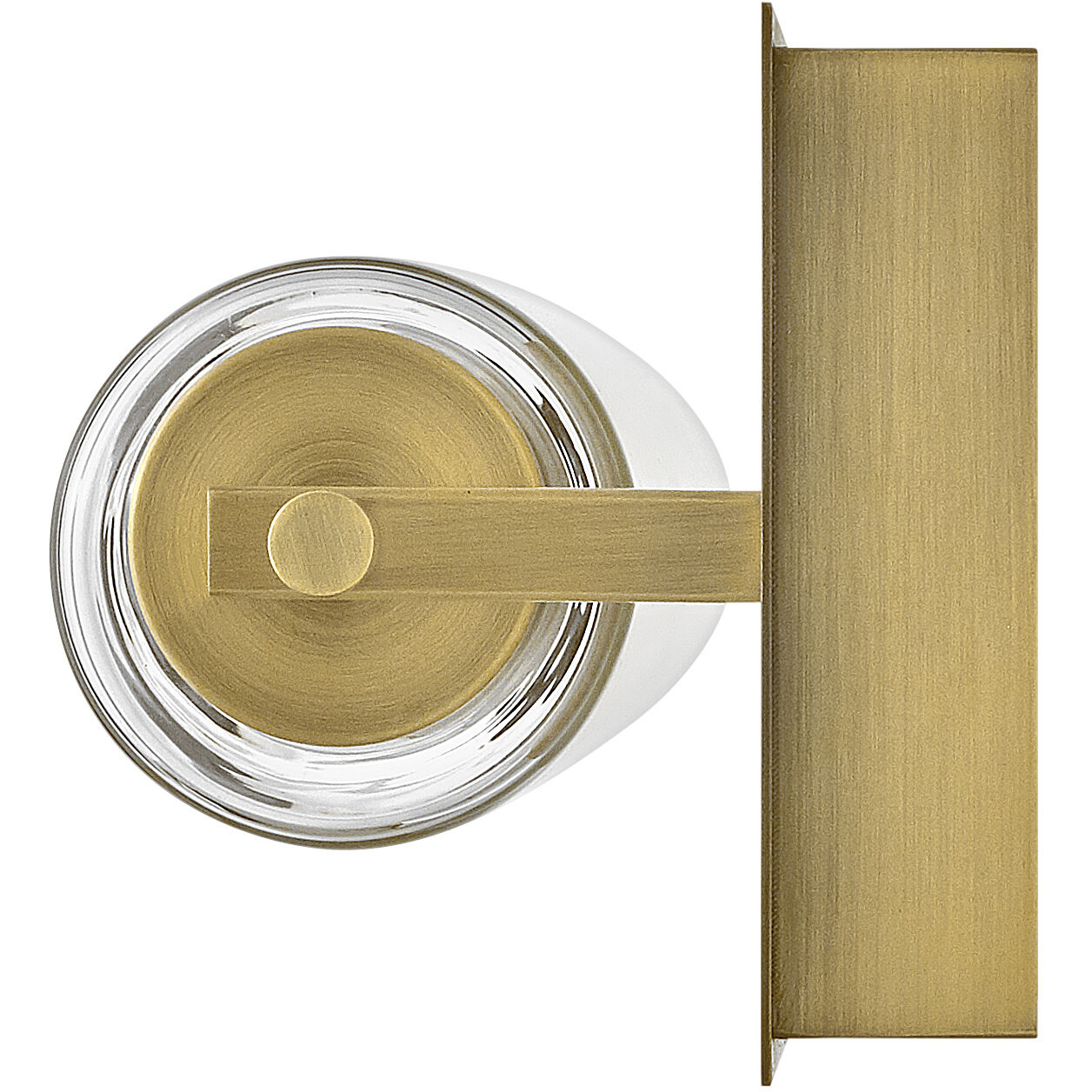 Lucien LED 5 inch Lacquered Brass Vanity Light Wall Light, Vertical