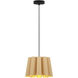 Bruck Lighting Renata 1 Light 12 inch Black Pendant Ceiling Light in Ash, WEP Collection WEPREN/30/ASH/ASH - Open Box