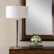 Winchester 33.5 inch 60 watt Antique Brass and Crystal Table Lamp Portable Light