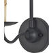 Saxon 1 Light 5 inch Zanzibar Black Wall Sconce Wall Light
