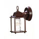 Builder's Choice 1 Light 9 inch Burled Walnut Exterior Wall Mount