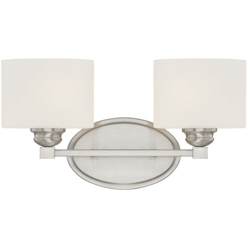 Kane 2 Light 16 inch Satin Nickel Bathroom Vanity Light Wall Light, Essentials