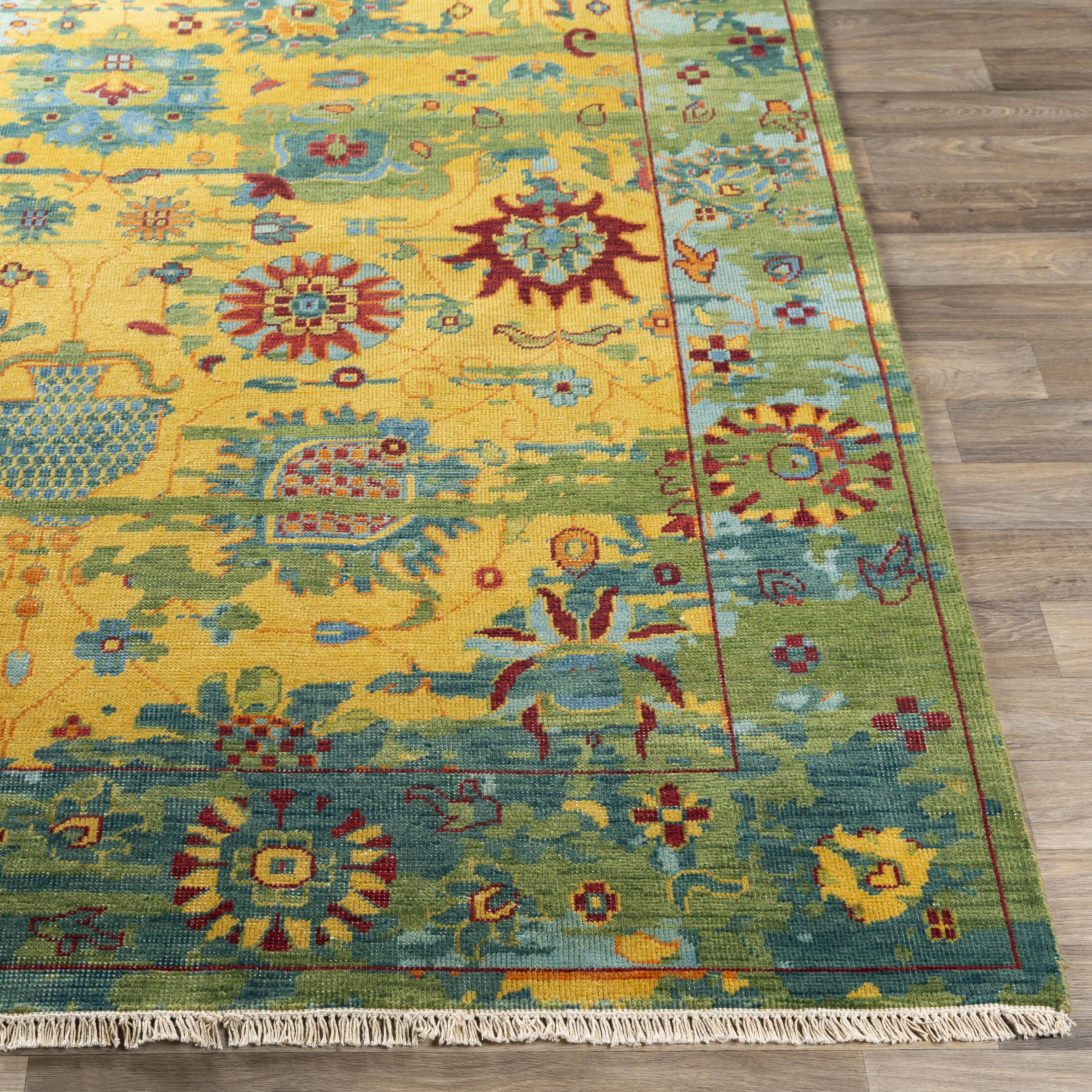 Festival 156 X 108 inch Mustard Rug in 9 x 13, Rectangle