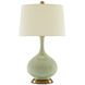 Cait 30 inch 150 watt Grass Green/Antique Brass Table Lamp Portable Light 