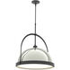 Atlas 1 Light 21.2 inch Black/Sterling Pendant Ceiling Light, Large - Open Box