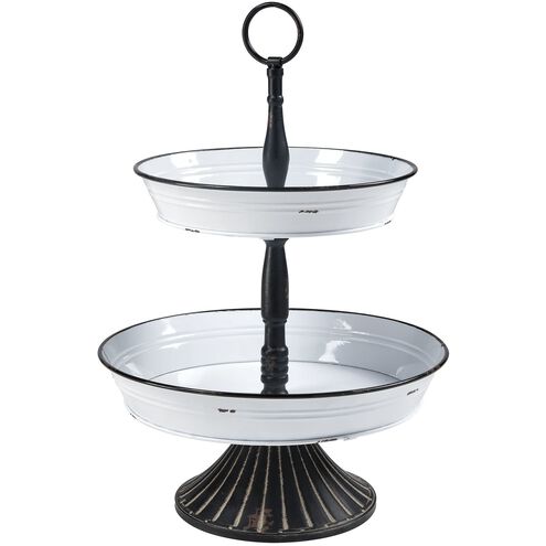 Freswick White with Black Double Tier Server