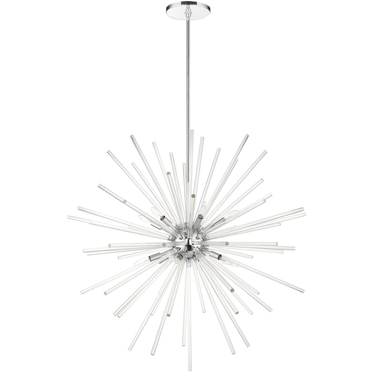 Utopia 12 Light 42 inch Polished Chrome Foyer Pendant Chandelier Ceiling Light