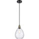 Ballston Large Waverly 1 Light 8 inch Black Antique Brass Mini Pendant Ceiling Light, Ballston
