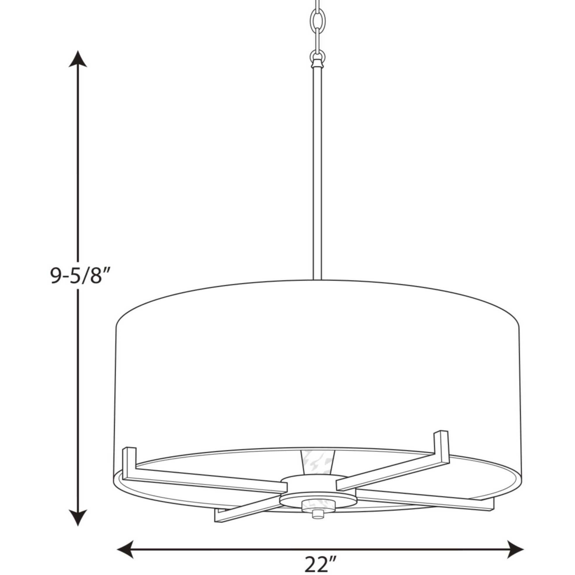 Palacio 4 Light Vintage Gold Pendant Ceiling Light, Design Series