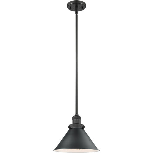 Franklin Restoration Briarcliff 1 Light 10 inch Matte Black Mini Pendant Ceiling Light in Incandescent, Franklin Restoration