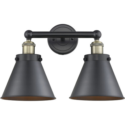 Appalachian 2 Light 17 inch Black Antique Brass Bath Vanity Light Wall Light in Matte Black