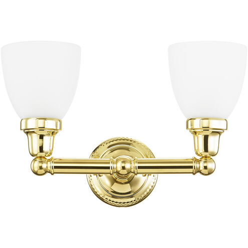 Classic 2 Light 16 inch Polished Brass Bath Vanity Wall Light