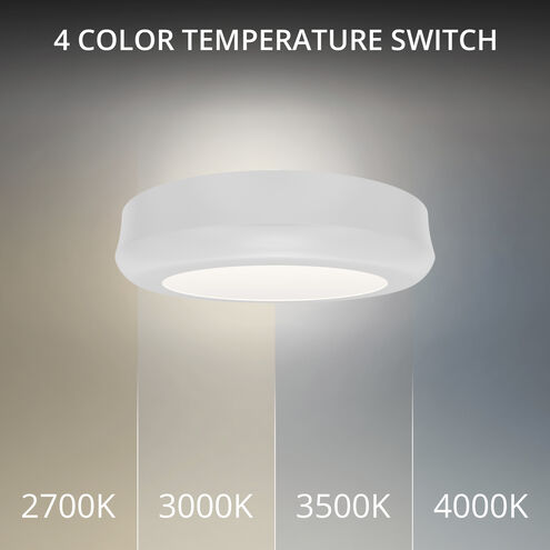Parthenon LED 5 inch White Flush Mount Ceiling Light in 3000K, dweLED