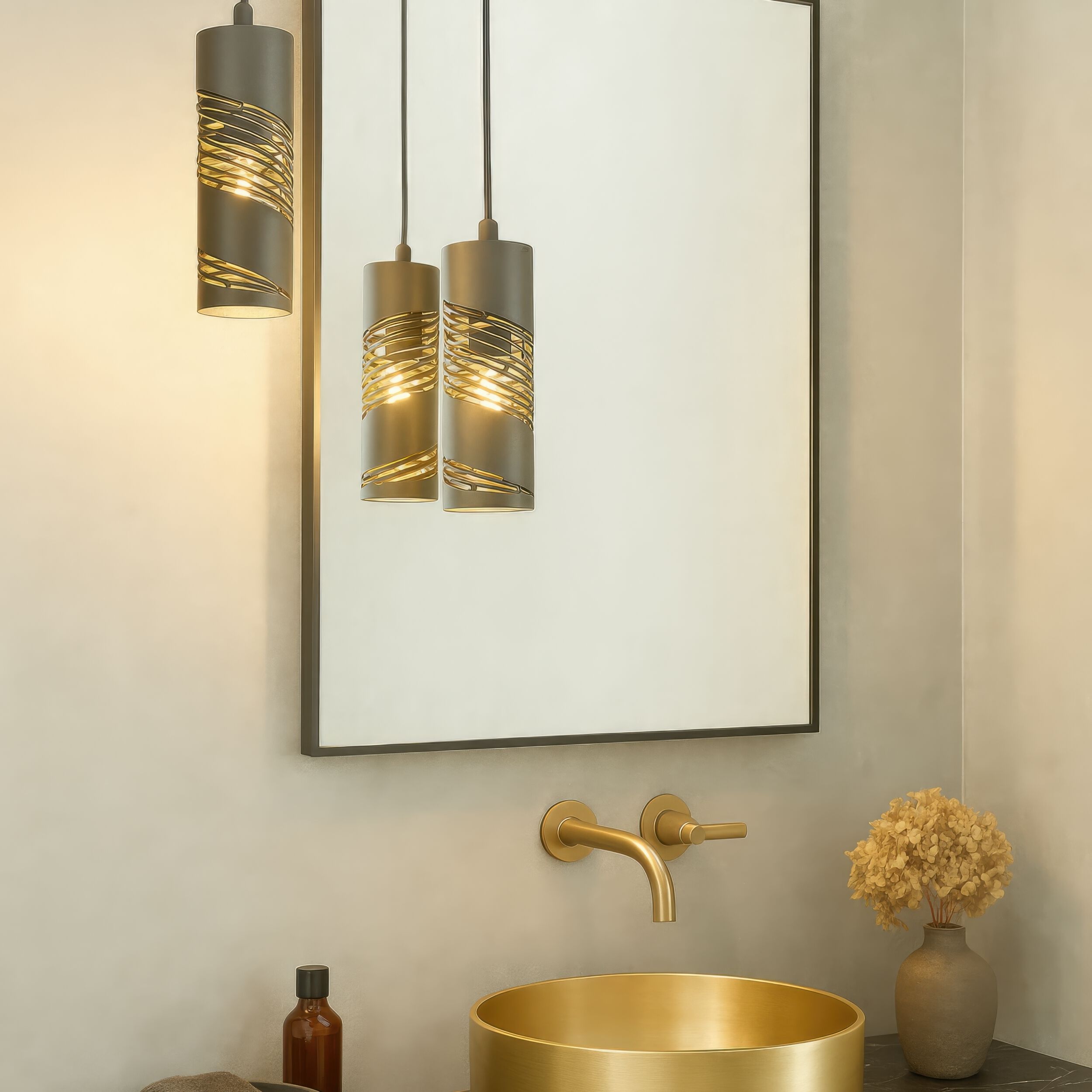 Flow 1 Light 4 inch Steel Mini Pendant Ceiling Light