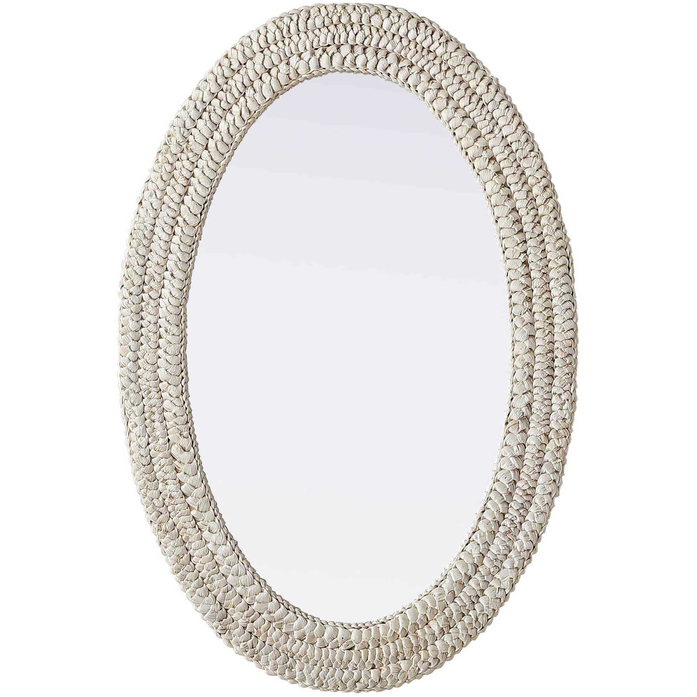 Marlowe 36 X 24 inch Linen White Mirror