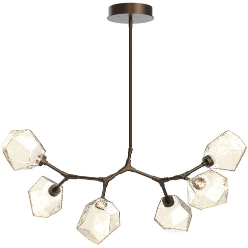 Gem LED 38 inch Flat Bronze Linear Pendant Ceiling Light in Amber, 2700K LED, Modern Branch