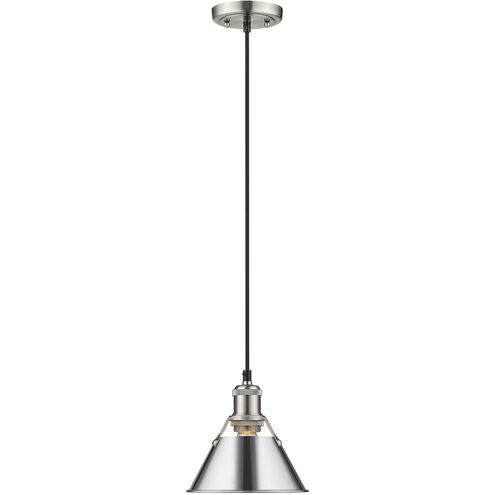 Orwell 1 Light 7.5 inch Pewter Mini Pendant Ceiling Light in Chrome, Small