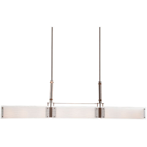 Urban Loft LED Graphite Linear Pendant Ceiling Light in 3000K LED, Frosted Granite, Trestle