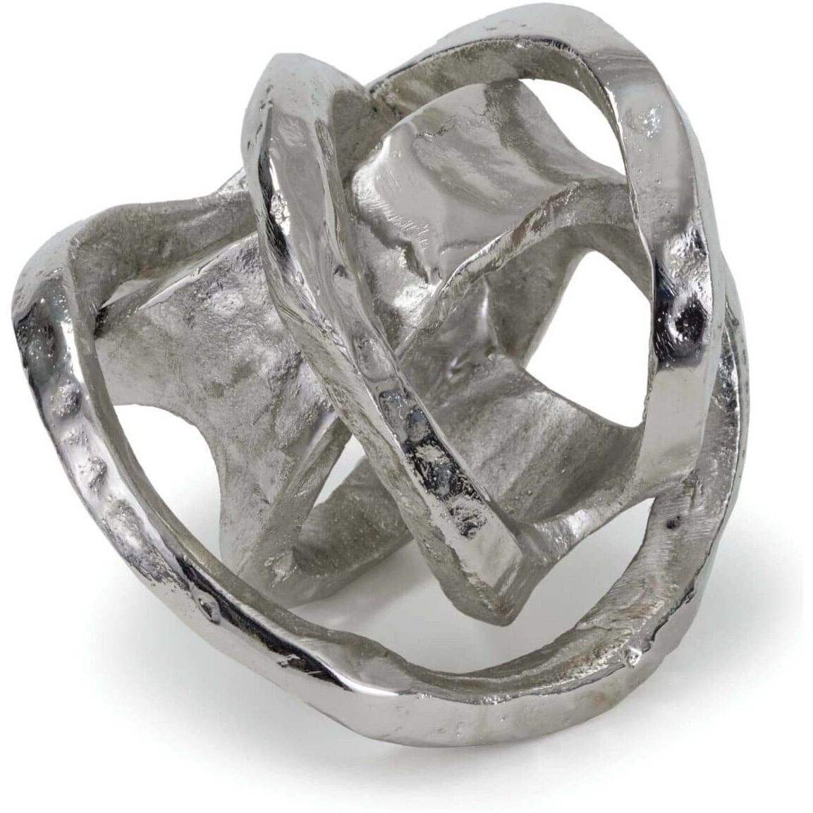 Knot 8 X 6.5 inch Sculpture in Polished Nickel