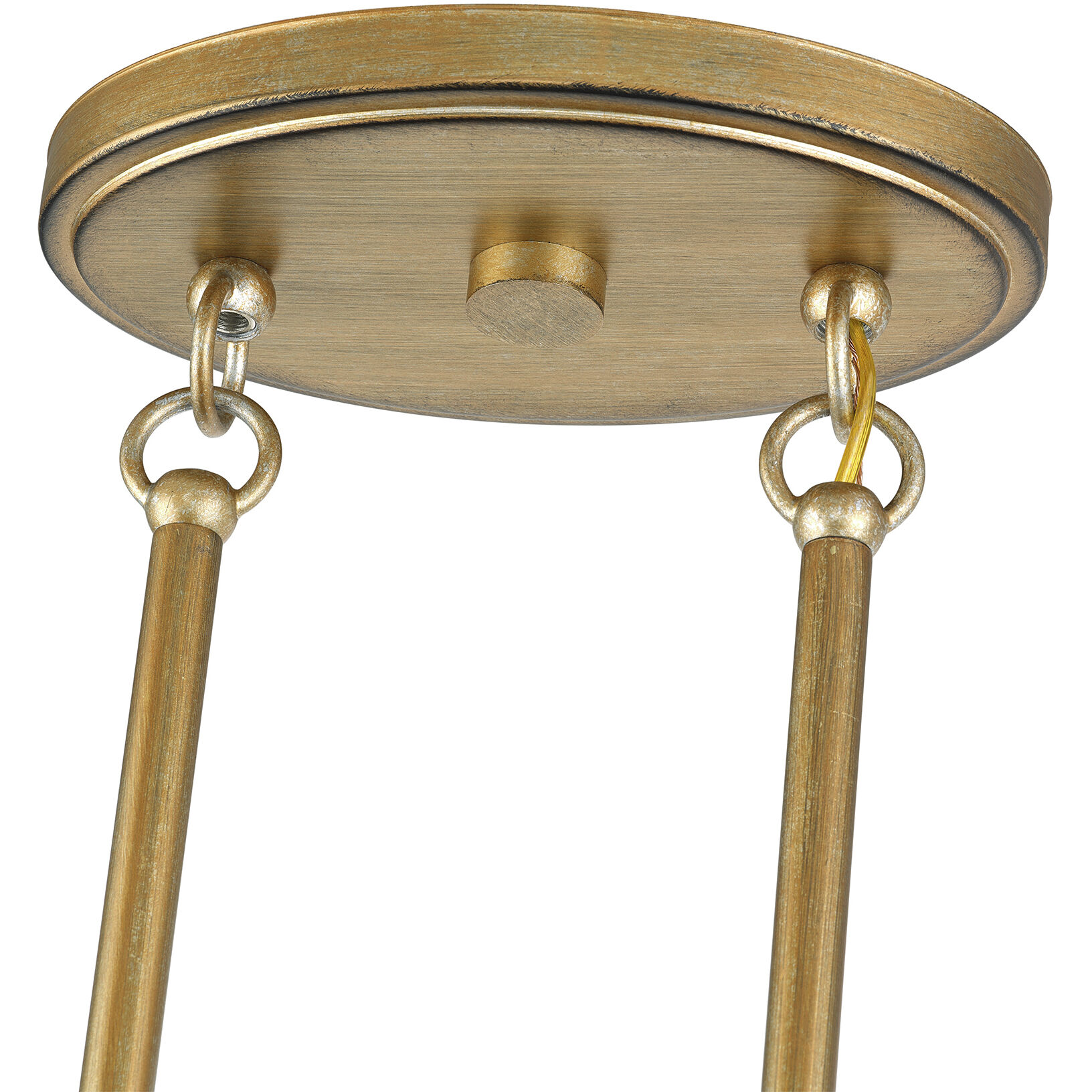 Weavington 3 Light 46 inch Antique Gold Leaf Linear Chandelier Ceiling Light, Extra Large